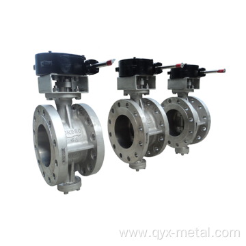 Double Eccentric Flange Turbine Titanium Butterfly Valve